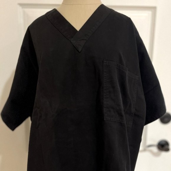 S.C.R.U.B.S. Scrub TOP XL Women's Black White BUNDLE of 2 Medical Nurse Uniform - Picture 9 of 10